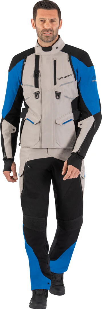 IXON EDDAS PT HOMBRE MOTO PANTALONES TEXTIL GRIS NEGRO AZUL - Image 3