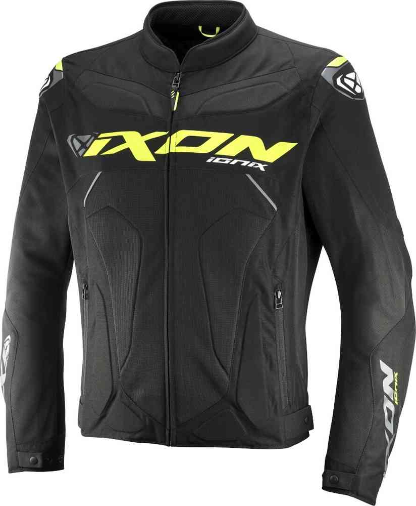 IXON IONIX Verano Chaqueta Textil De Moto Negro Amarillo Gris