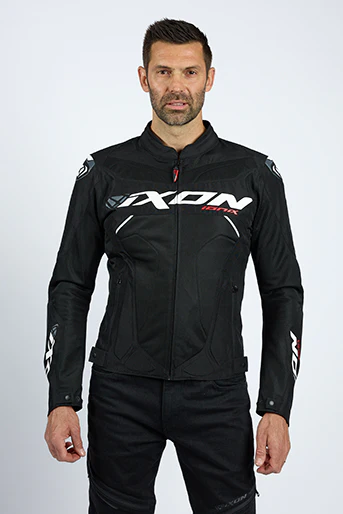 IXON IONIX Verano Chaqueta Textil De Moto Negro Blanco - Image 3
