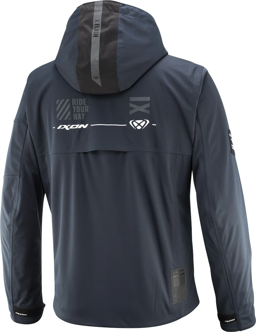 IXON M-QUARTER Chaqueta De Moto Textil Impermeable Negro Marino - Image 2