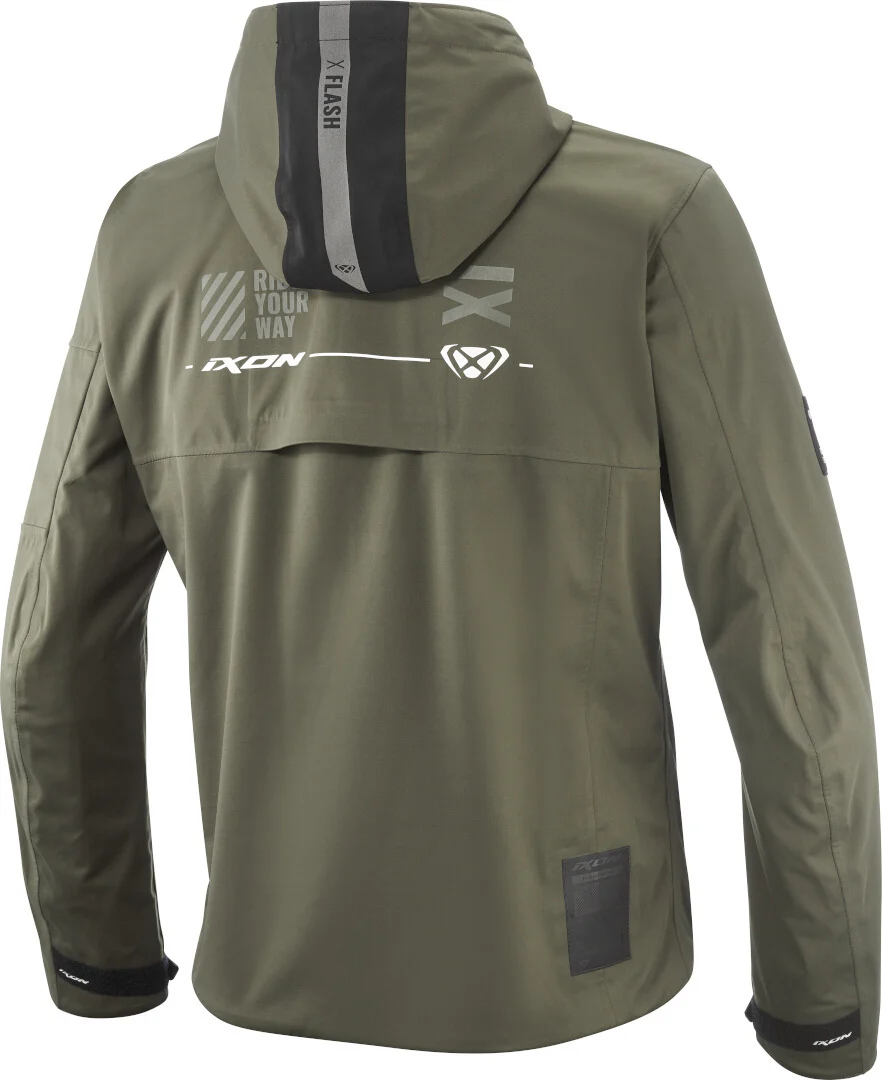 IXON M-QUARTER Chaqueta De Moto Textil Impermeable Caqui Negro - Image 2