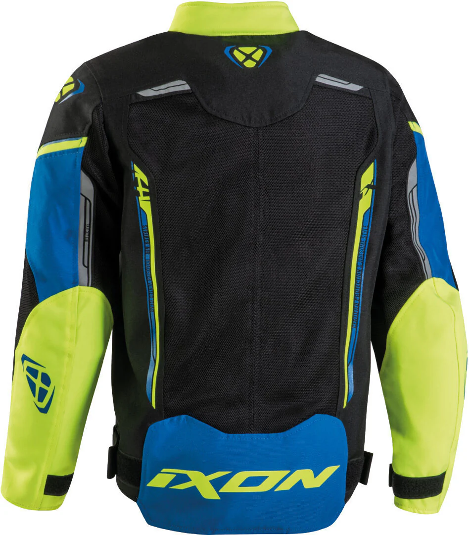 IXON STRIKER AIR KIDS Textil Moto Chaqueta Negro Azul Amarillo - Image 2