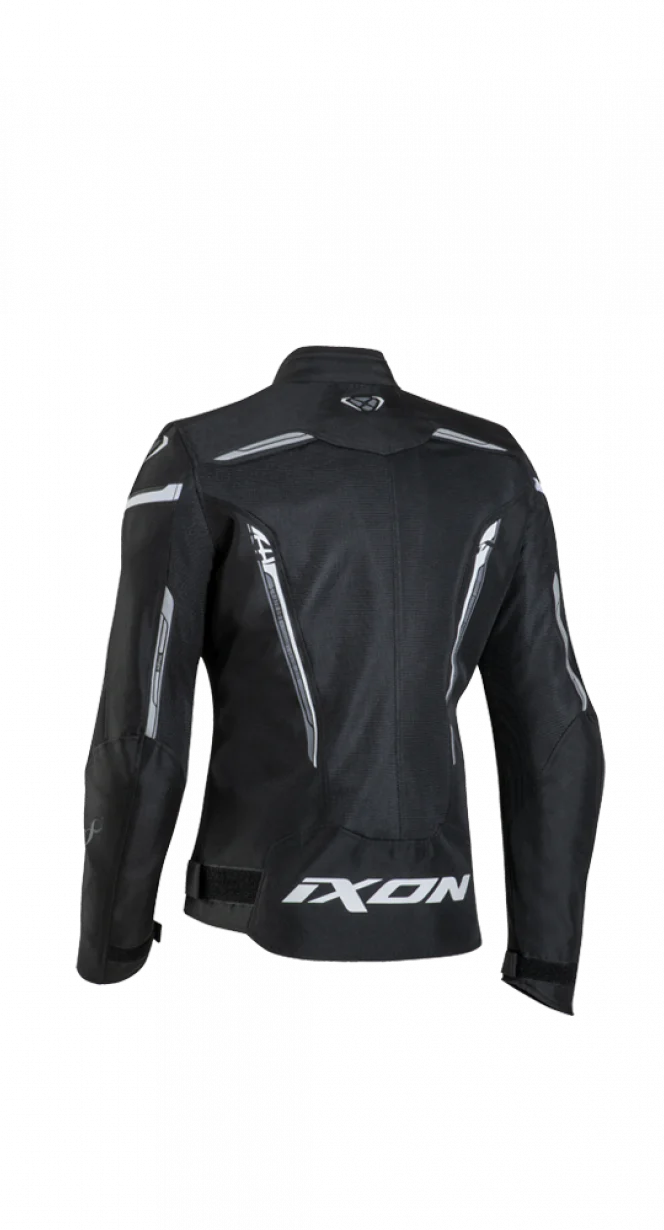 IXON STRIKER AIR WPL Mujer Textil Chaqueta Moto Negro Blanco - Image 2