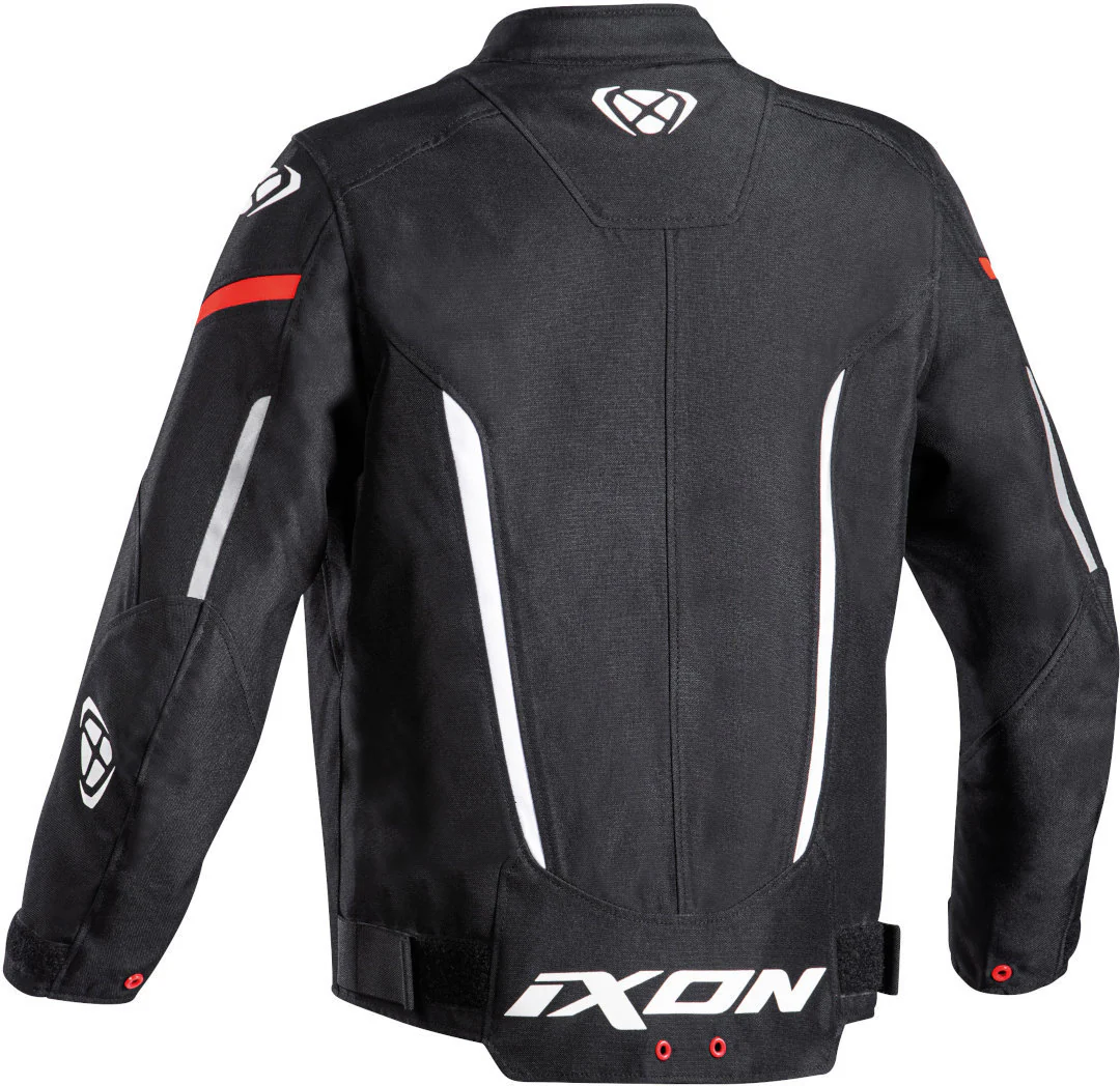IXON STRIKER NIÑOS Moto Textil Chaqueta Negro Blanco - Image 2