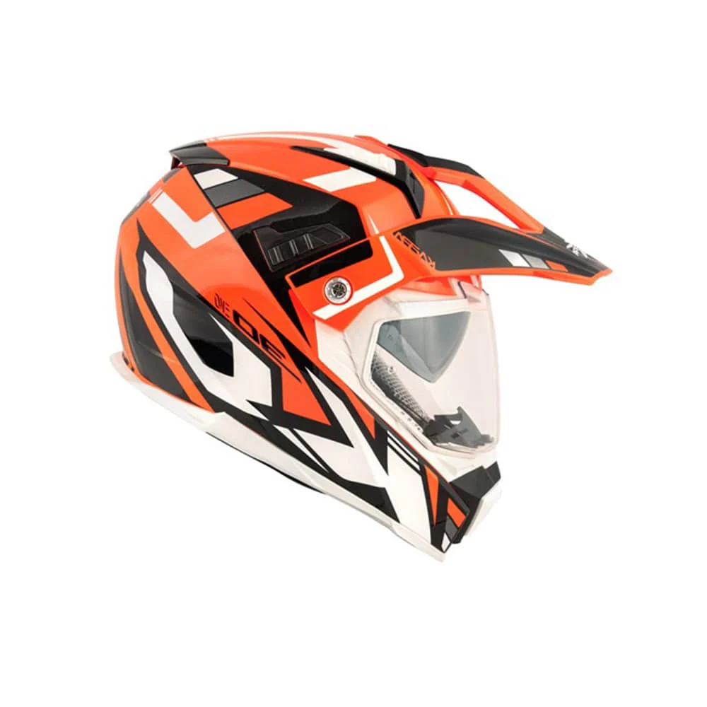 Kappa KV30R Grayer enduro moto Casco naranja negro - Image 2