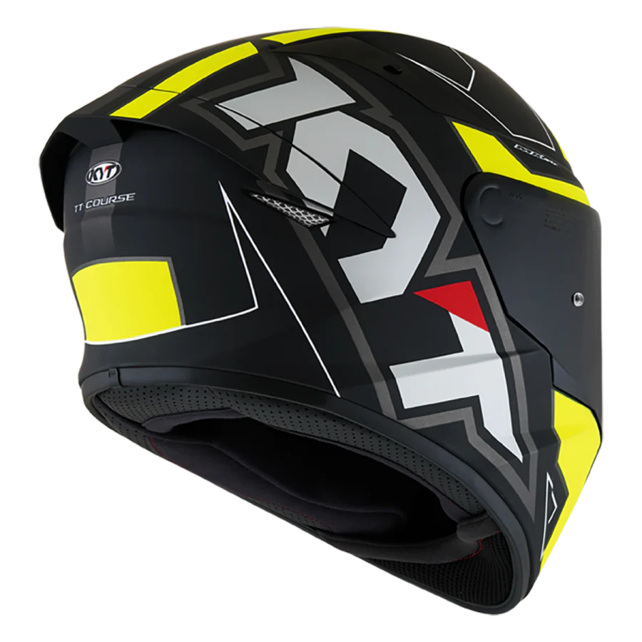 KYT- CASCOS TT-COURSE ELECTRON MATT BLACK/YELLOW - Image 4