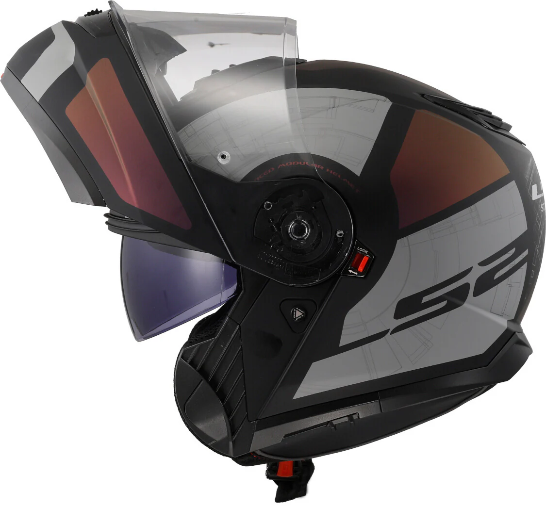 LS2 CASCO FF908 STROBE II ORION M.BLACK PURPLE BLUE-06 - Image 2