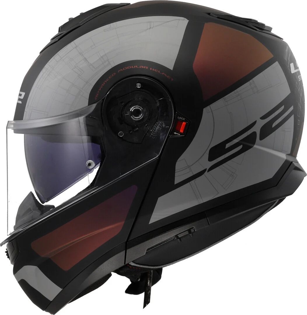 LS2 CASCO FF908 STROBE II ORION M.BLACK PURPLE BLUE-06 - Image 3