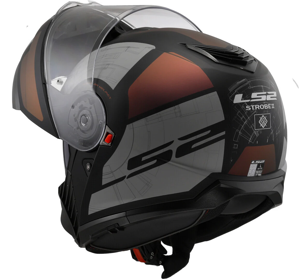 LS2 CASCO FF908 STROBE II ORION M.BLACK PURPLE BLUE-06 - Image 7