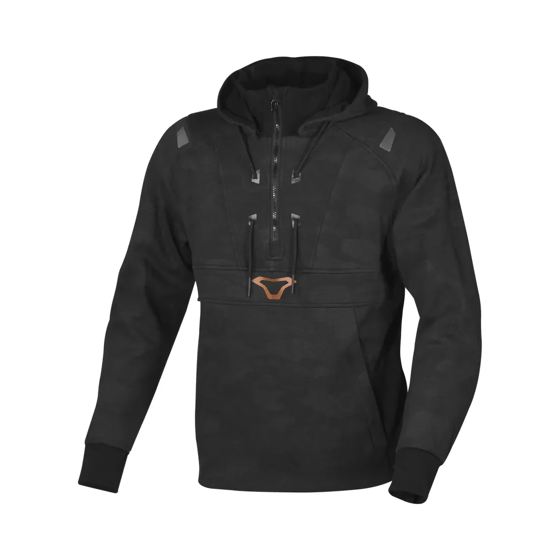 MACNA BYRON Hombre Moto Capucha Camuflaje Negro Gris