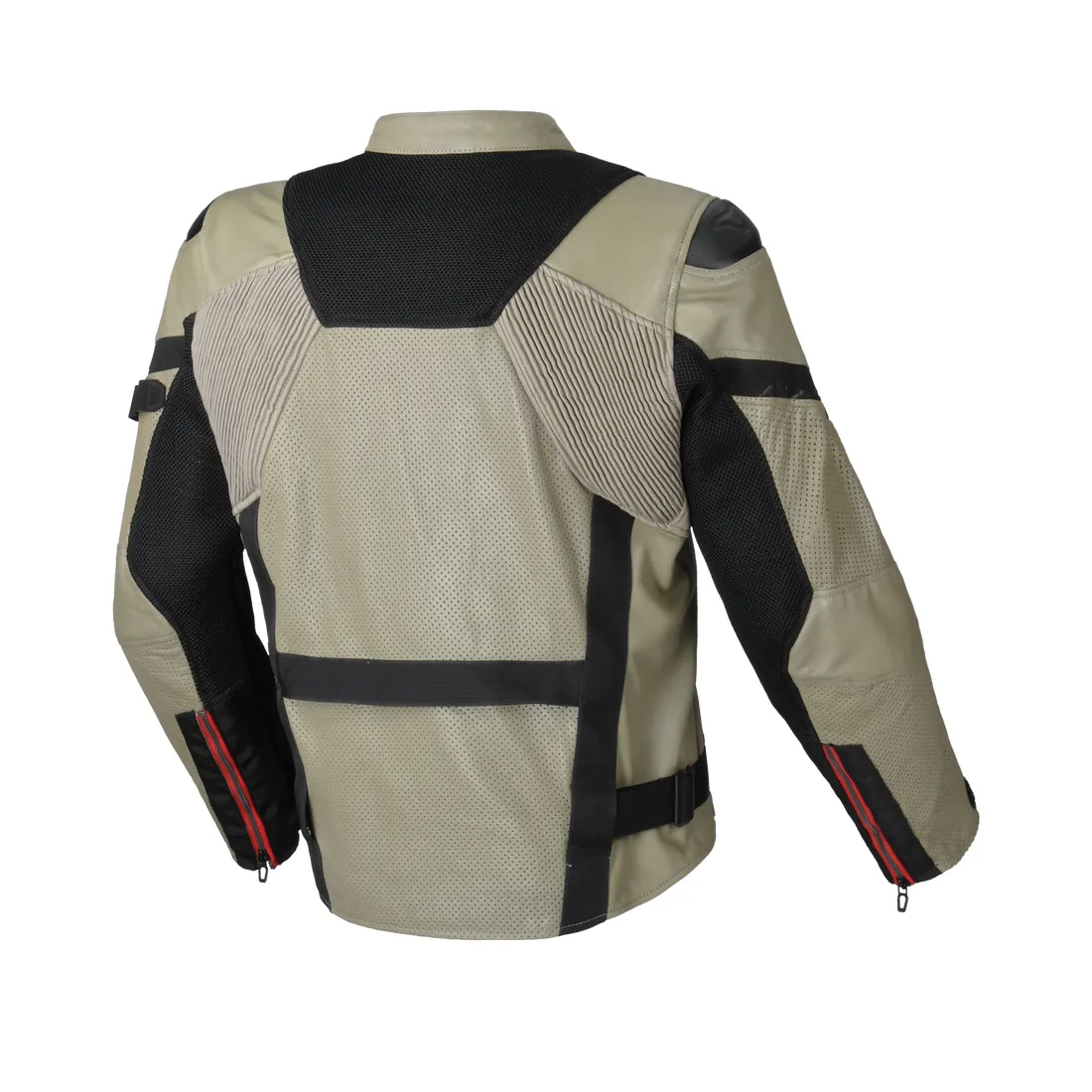 MACNA Olsan hombre Chaqueta cuero textil moto Negro topo - Image 2