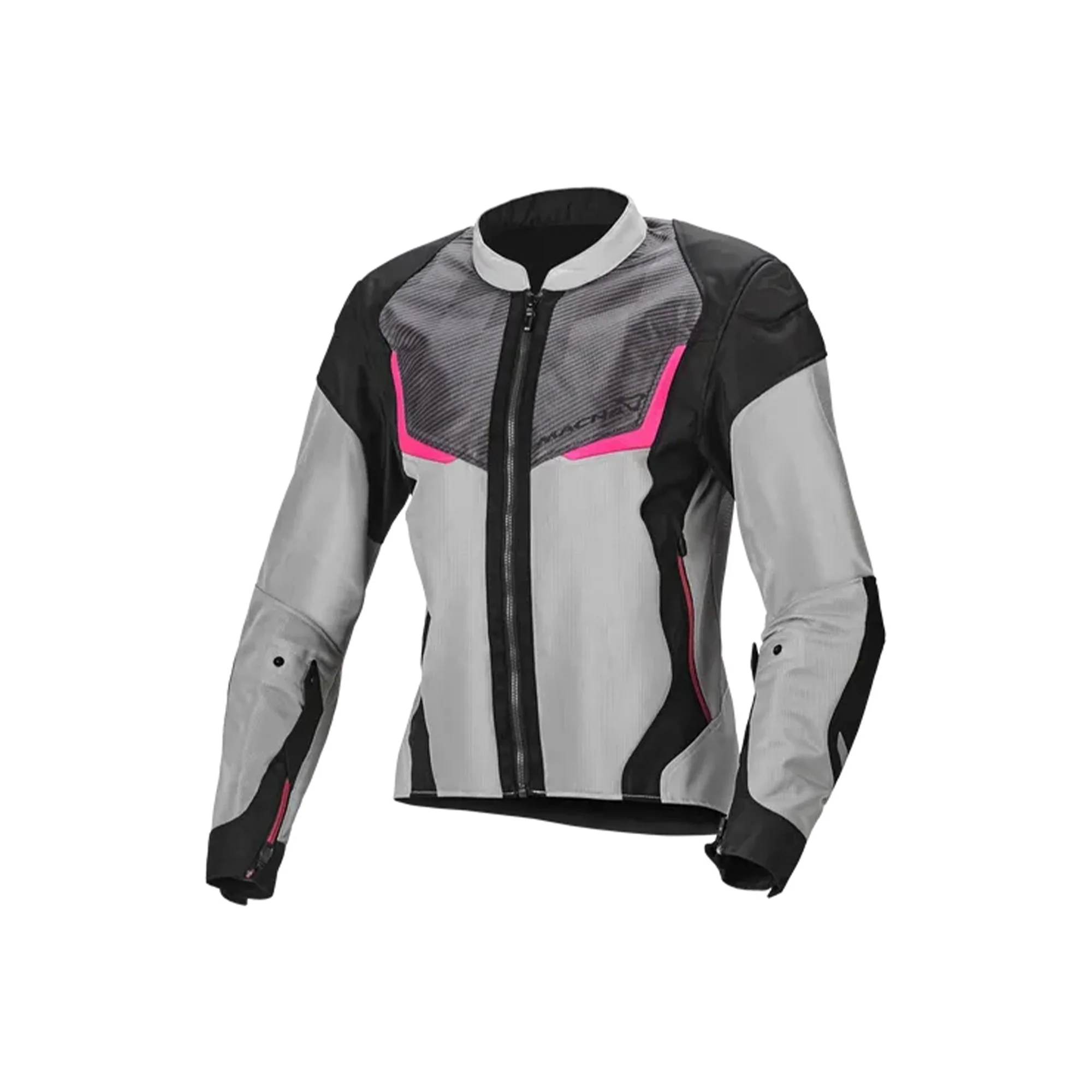 MACNA ORCANO Mujer Moto Textil Chaqueta Gris Negro Rosa