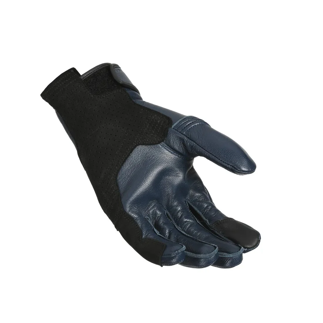 MACNA RIGID HOMBRES CUERO PERFORADO GUANTES MOTO AZUL OSCURO - Image 2