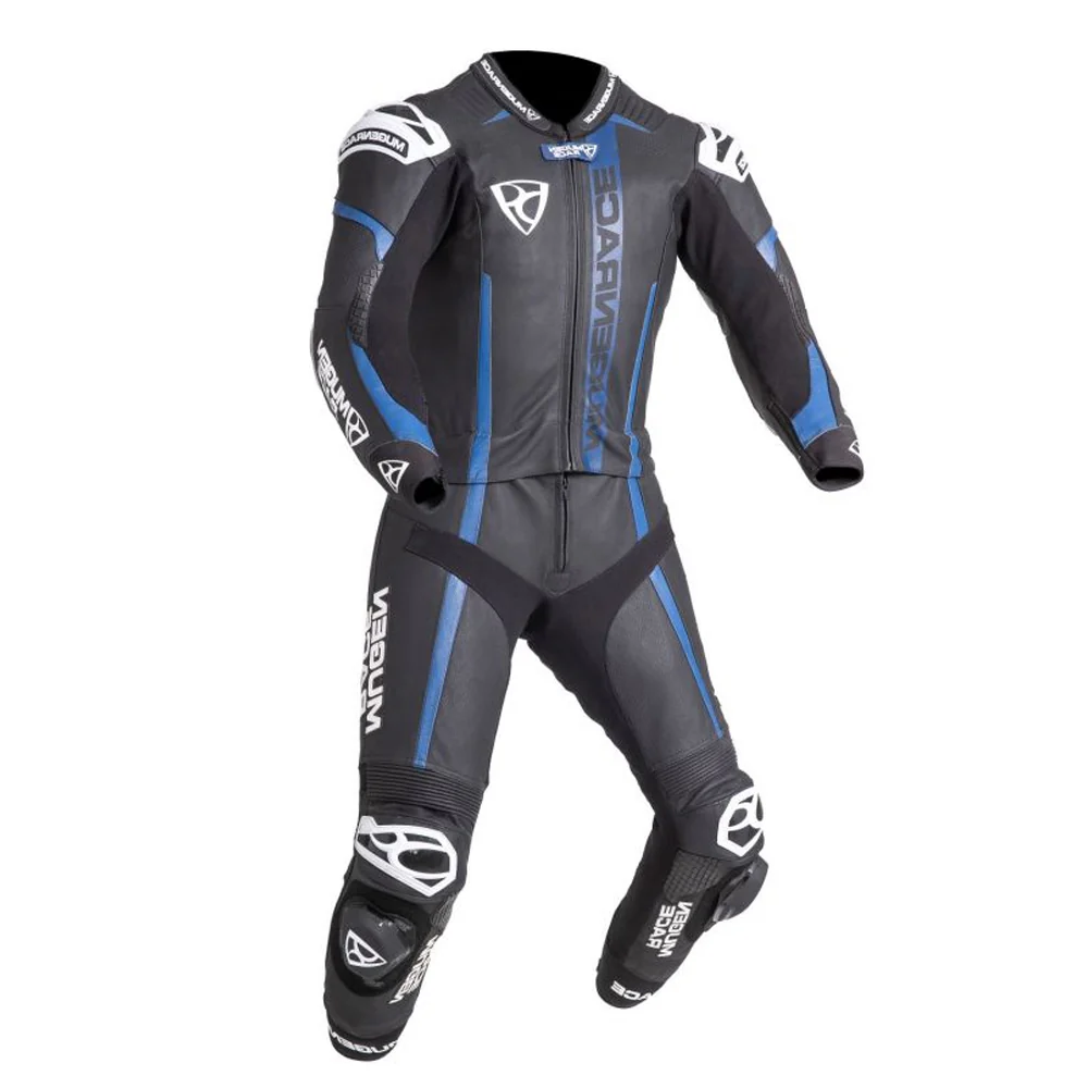 MUGENRACE MNR-1911 Traje Cuero Mucho Negro Azul - Image 2