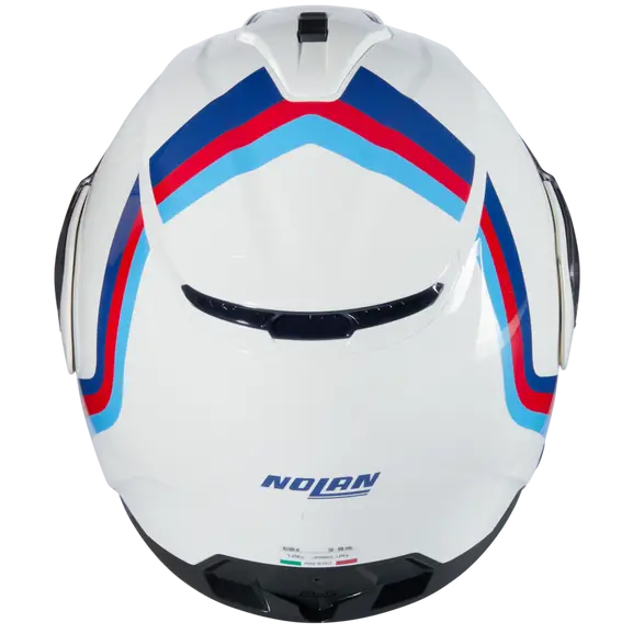 NOLAN N100-6 SSOLUTO 347 Modular Casco Bianco Azul Rosso Azzurro - Image 5