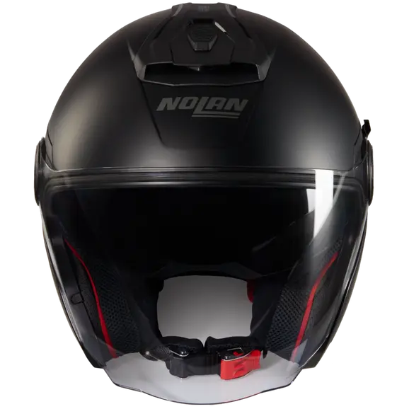 NOLAN N40-5 CLASSICO 302 Abierto Moto Casco Negro Plano - Image 2