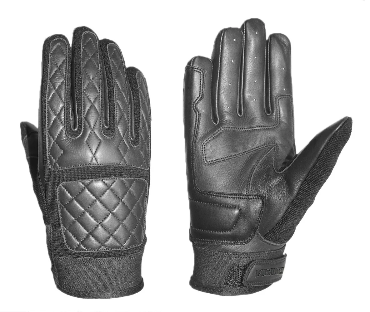 Poisoned - Guantes Piel/Textil Season Prima Negro - Image 2