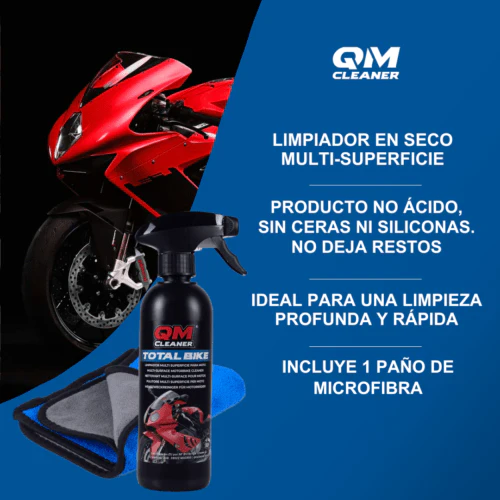 QM CLEANER KIT LIMPIADOR MOTO Y CASCO Y TOTAL BIKE - Image 3