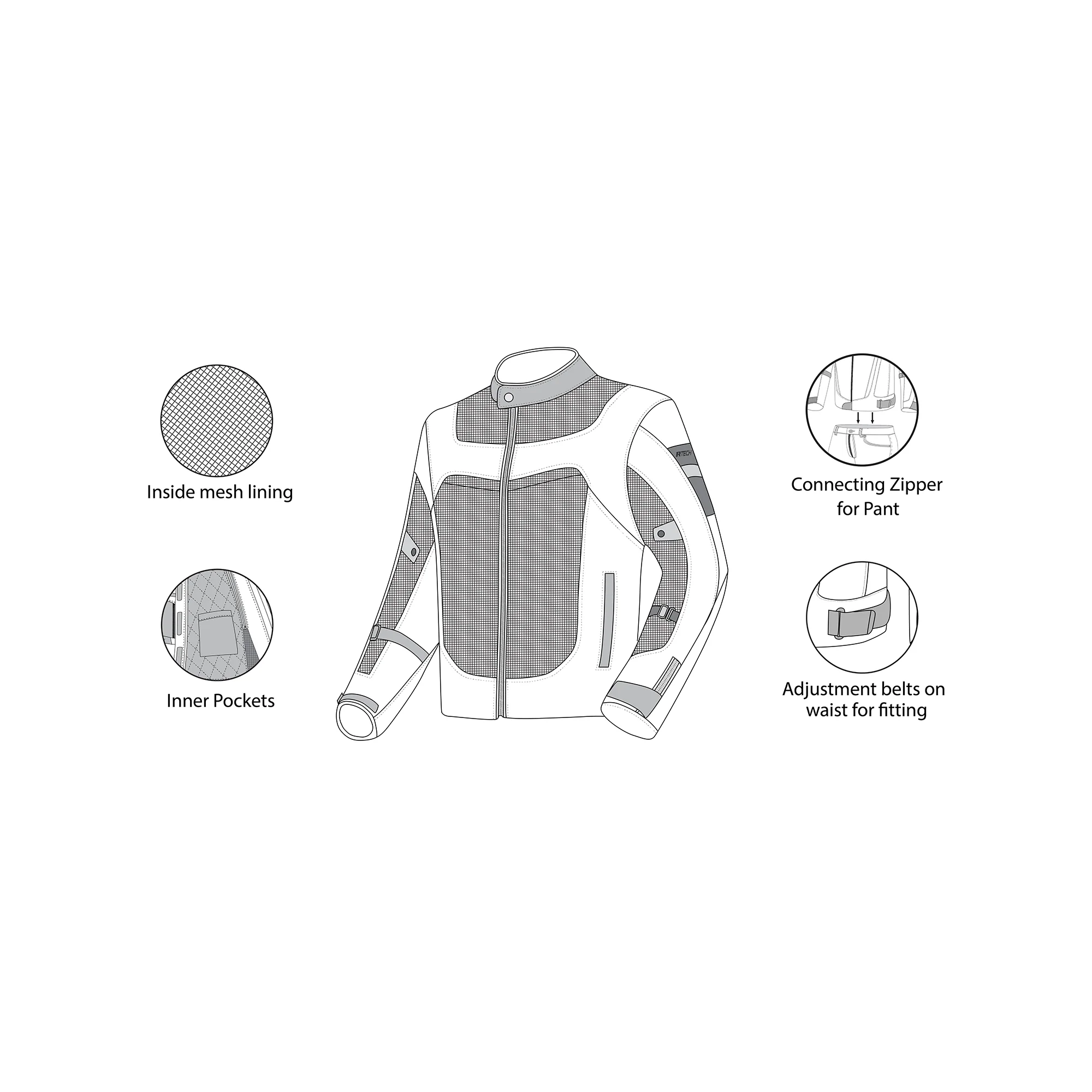 R-TECH SPIRAL MESH CHAQUETA DE VERANO HOMBRE ANTRACITA GRIS VERDE - Image 9