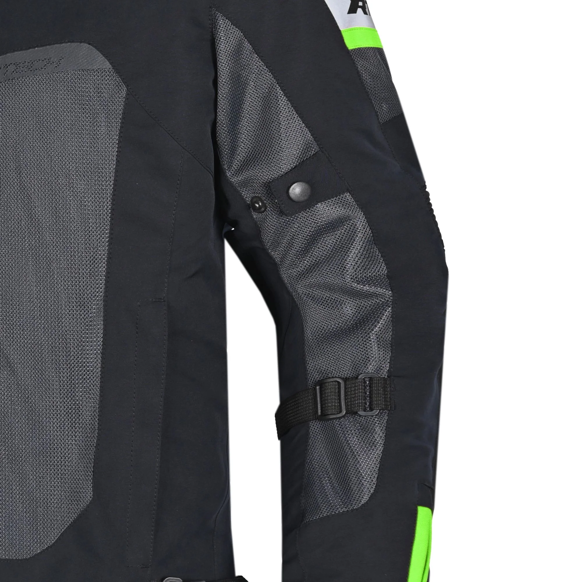 R-TECH SPIRAL MESH CHAQUETA DE VERANO HOMBRE NEGRO GRIS VERDE FLUO - Image 5