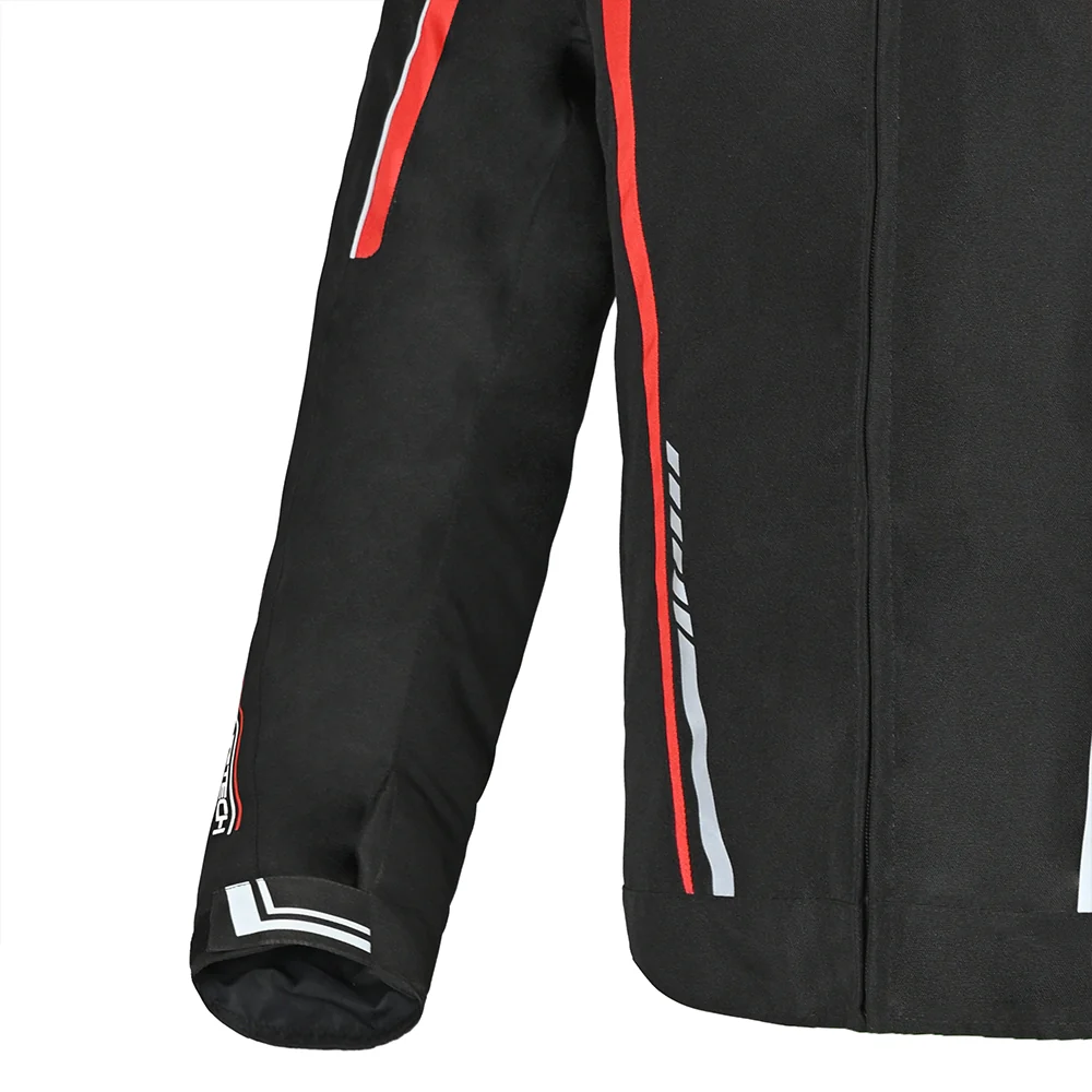 R-TECH MARSHAL CHAQUETA DE MOTO DE HOMBRE TEXTIL NEGRO ROJO - Image 4