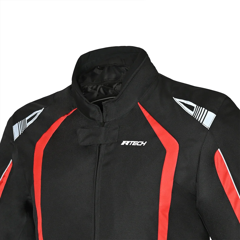 R-TECH MARSHAL CHAQUETA DE MOTO DE HOMBRE TEXTIL NEGRO ROJO - Image 6