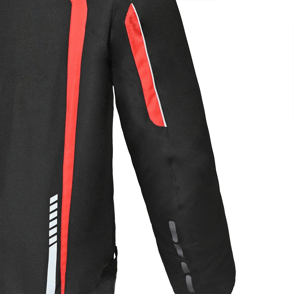 R-TECH MARSHAL CHAQUETA DE MOTO DE HOMBRE TEXTIL NEGRO ROJO - Image 7