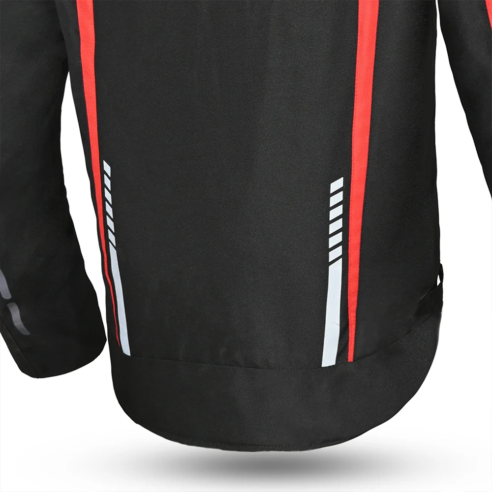 R-TECH MARSHAL CHAQUETA DE MOTO DE HOMBRE TEXTIL NEGRO ROJO - Image 8