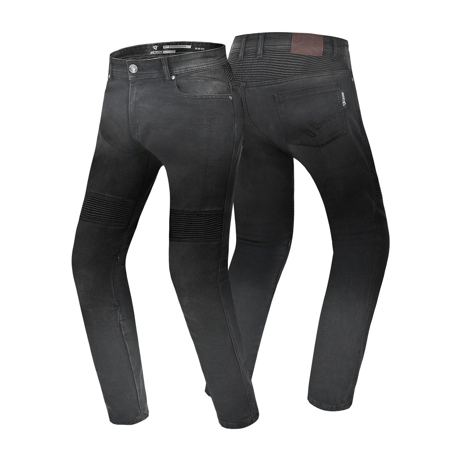 R-TECH VALENCIA PANTALON DE HOMBRE DENIM JEANS 30L NEGRO SPRAY - Image 2