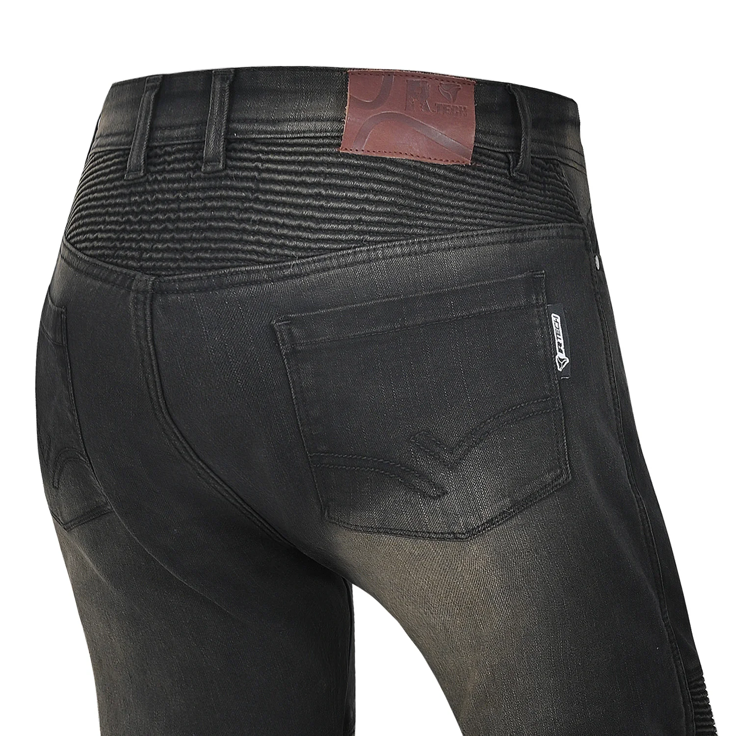 R-TECH VALENCIA PANTALON DE HOMBRE DENIM JEANS 34L NEGRO KHAKI TINT SPRAY - Image 6