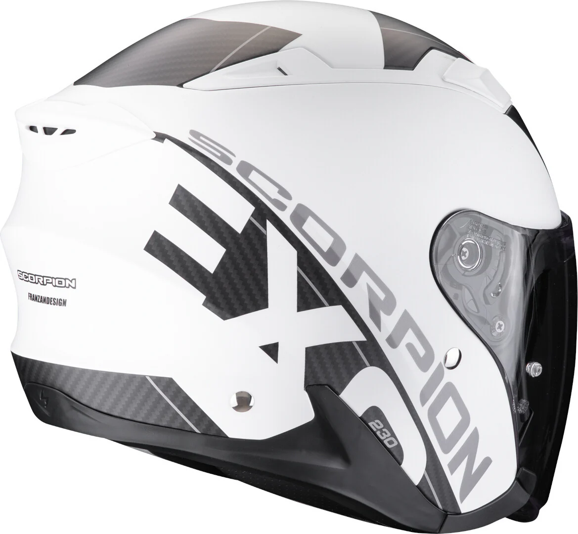 SCORPION EXO 230 QR Abierto Casco Blanco Mate Negro - Image 2