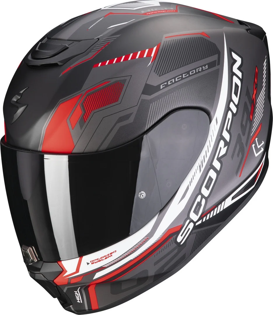 SCORPION - EXO 391 HAUT Negro Mate-Plata-Rojo - Image 2