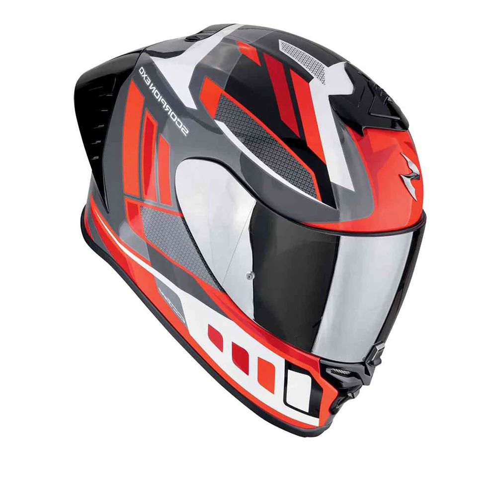 SCORPIONEXO-R1 EVO AIR VITAL INTEGRAL CASCO Gris Blanco Rojo - Image 2