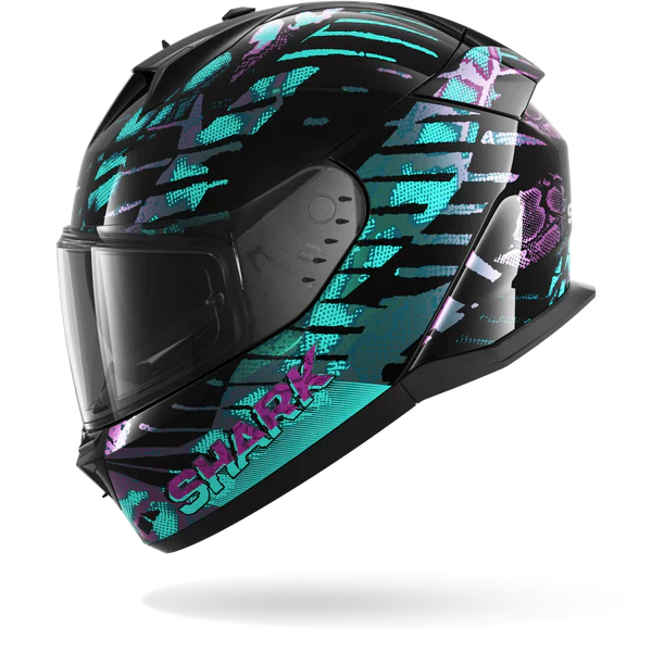SHARK  D-SKWAL 3 REPTAIA Mat NEGRO Cameleon Casco De Moto - Image 4