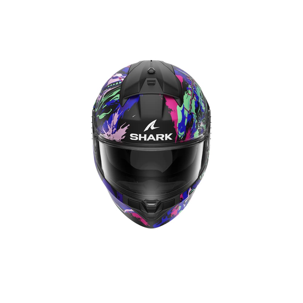 SHARK RIDILL 2 RAGING BEAST INTEGRAL CASCO Negro mate Violeta Verde - Image 2