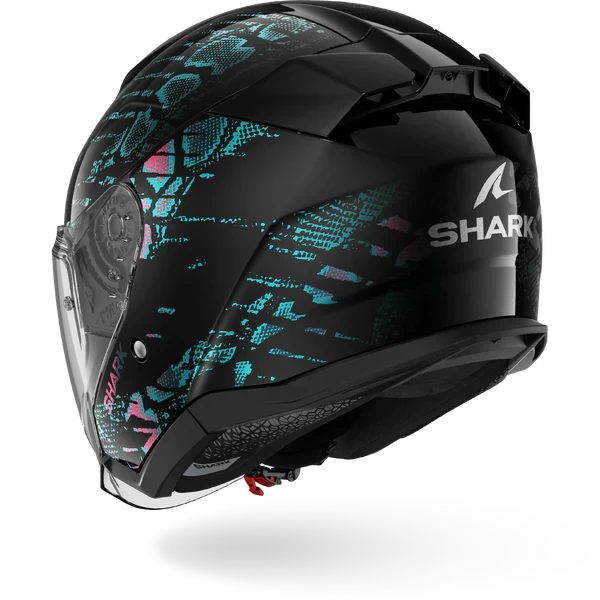 SHARK SKWAL JET REPTAIA NEGRO Violeta Glitter Casco De Moto - Image 2