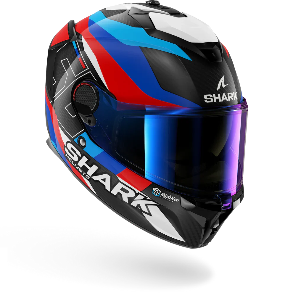 SHARK SPARTAN GT Pro Carbon Guintoli Casco Integral De Moto Azul Rojo - Image 5