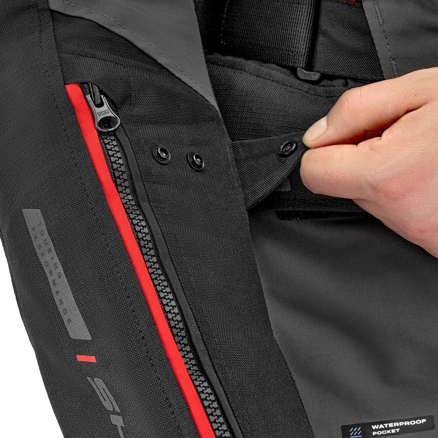 SHIMA DUNE CHAQUETA TEXTIL DE MOTOCICLETA HOMBRE NEGRO ROJO - Image 7