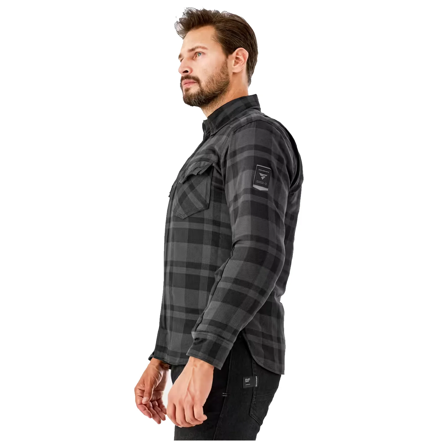SHIMA RENEGADE 2.0 CAMISA DE MOTO CUADROS HOMBRE NEGRO - Image 4