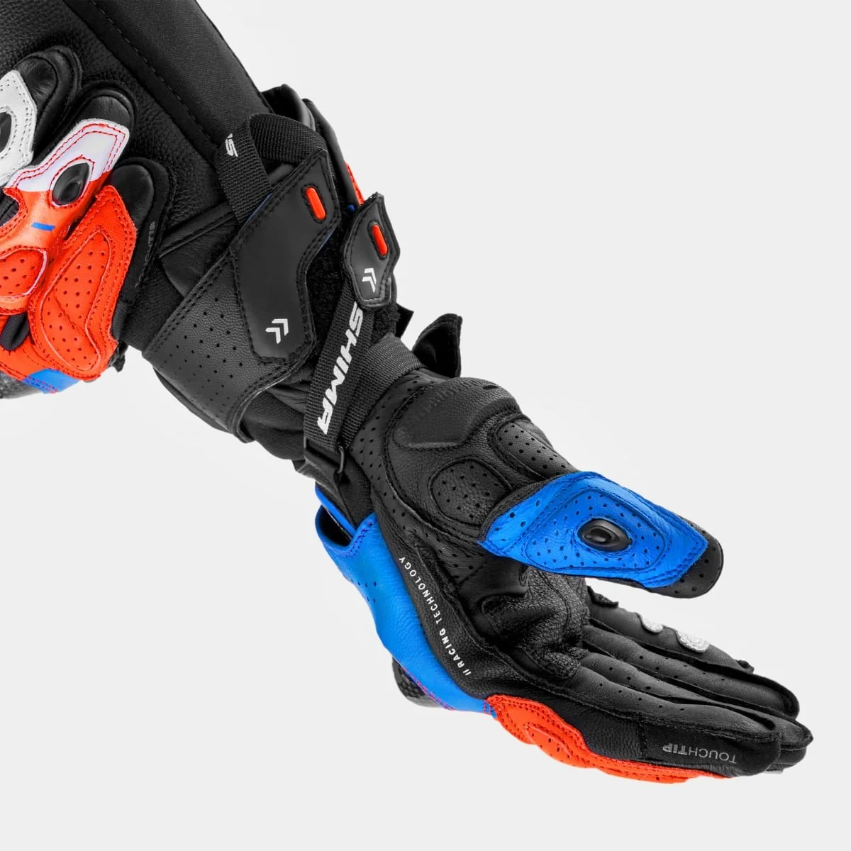 SHIMA RS-3 GUANTES DE MOTO HOMBRE NEGRO AZUL ROJO - Image 6