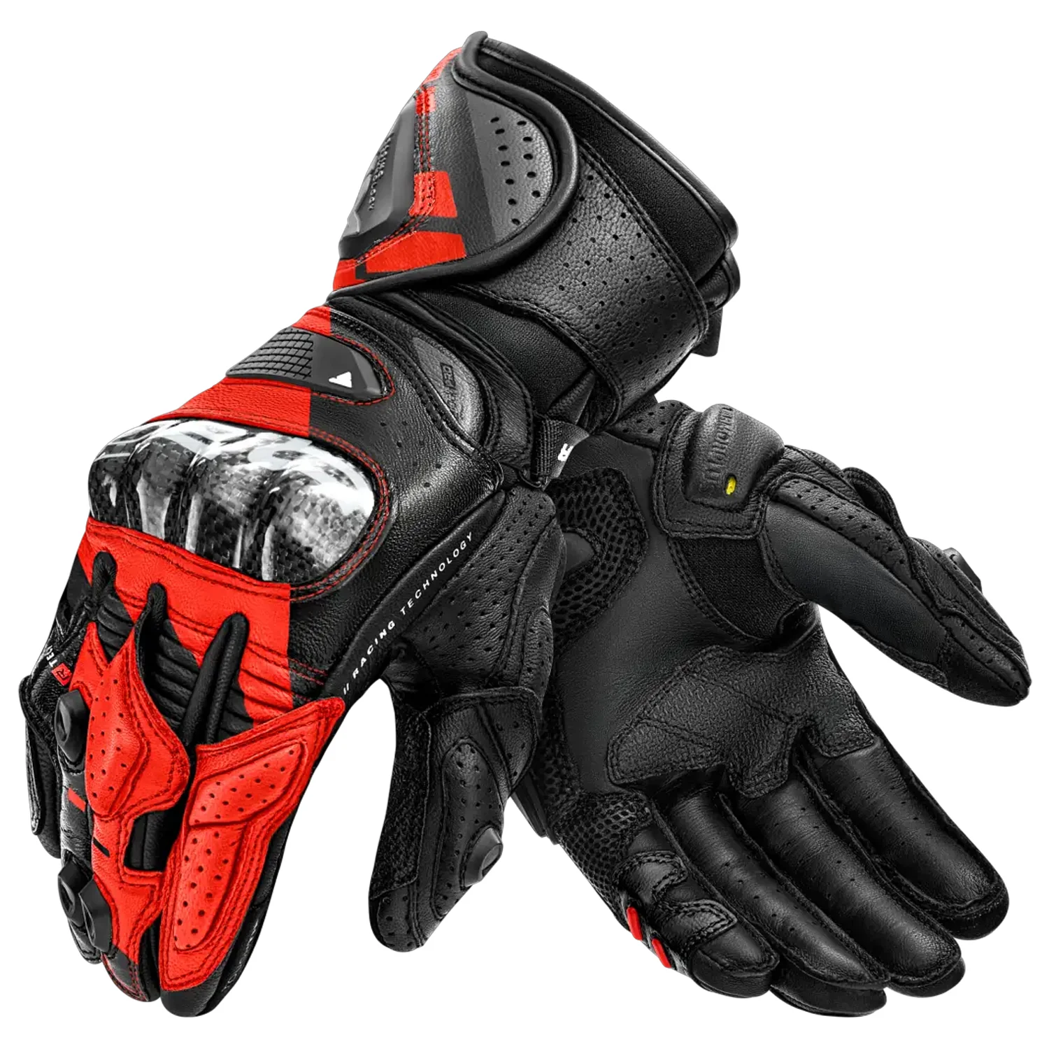 SHIMA RS-3 GUANTES DE MOTO HOMBRE NEGRO ROJO FLUOR