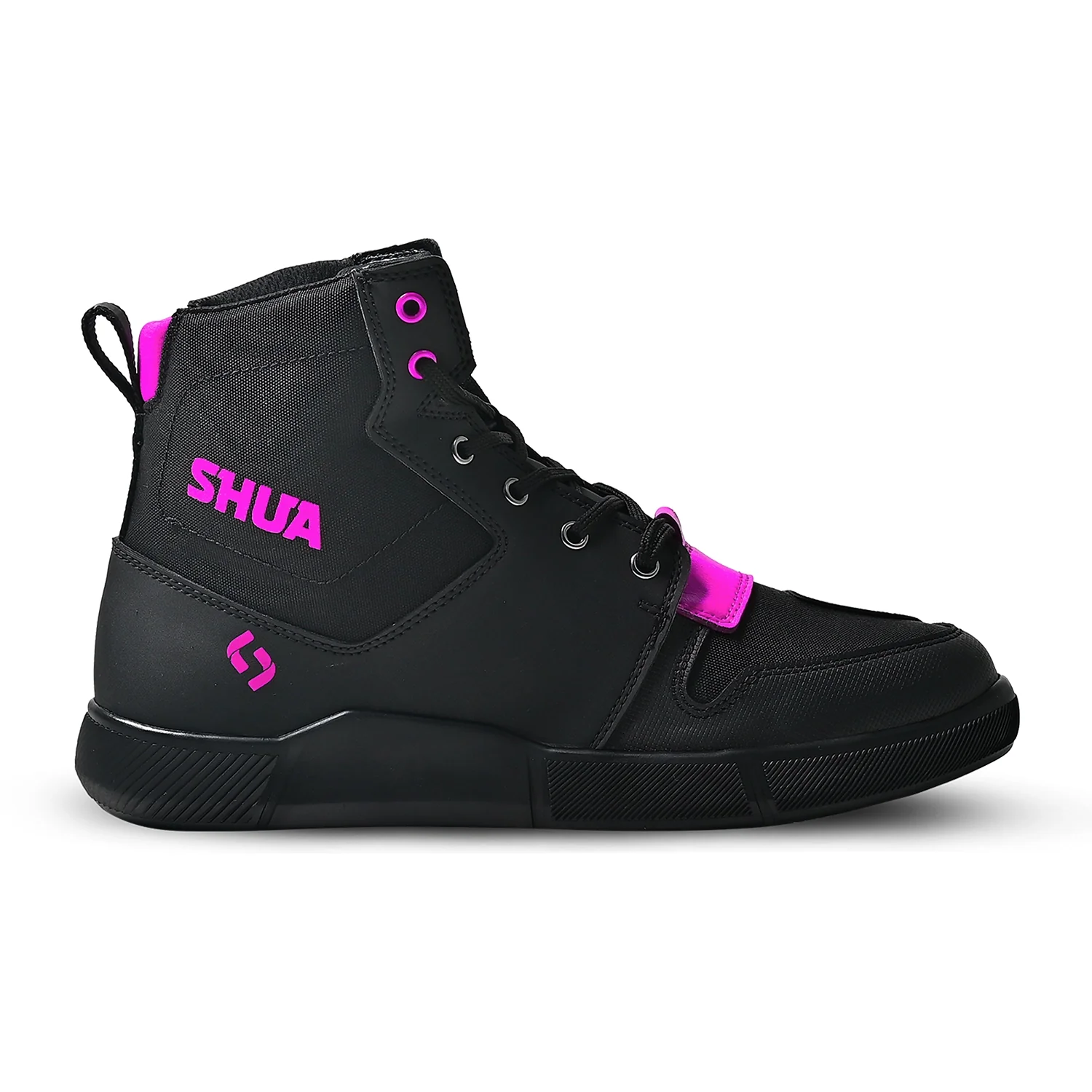 SHUA ODDIN URBANA BOTAS DE MOTO MUJER NEGRO FUCSIA - Image 2