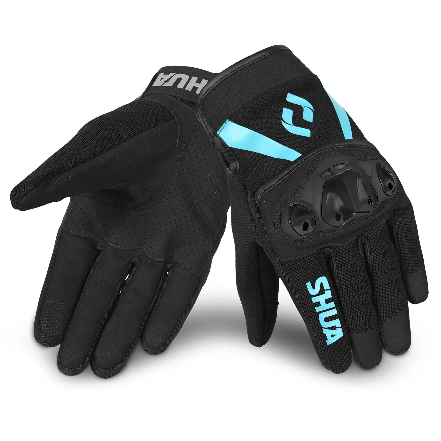 SHUA SHOT GUANTE DE MOTO TEXTILE LADY NEGRO TURQUESA