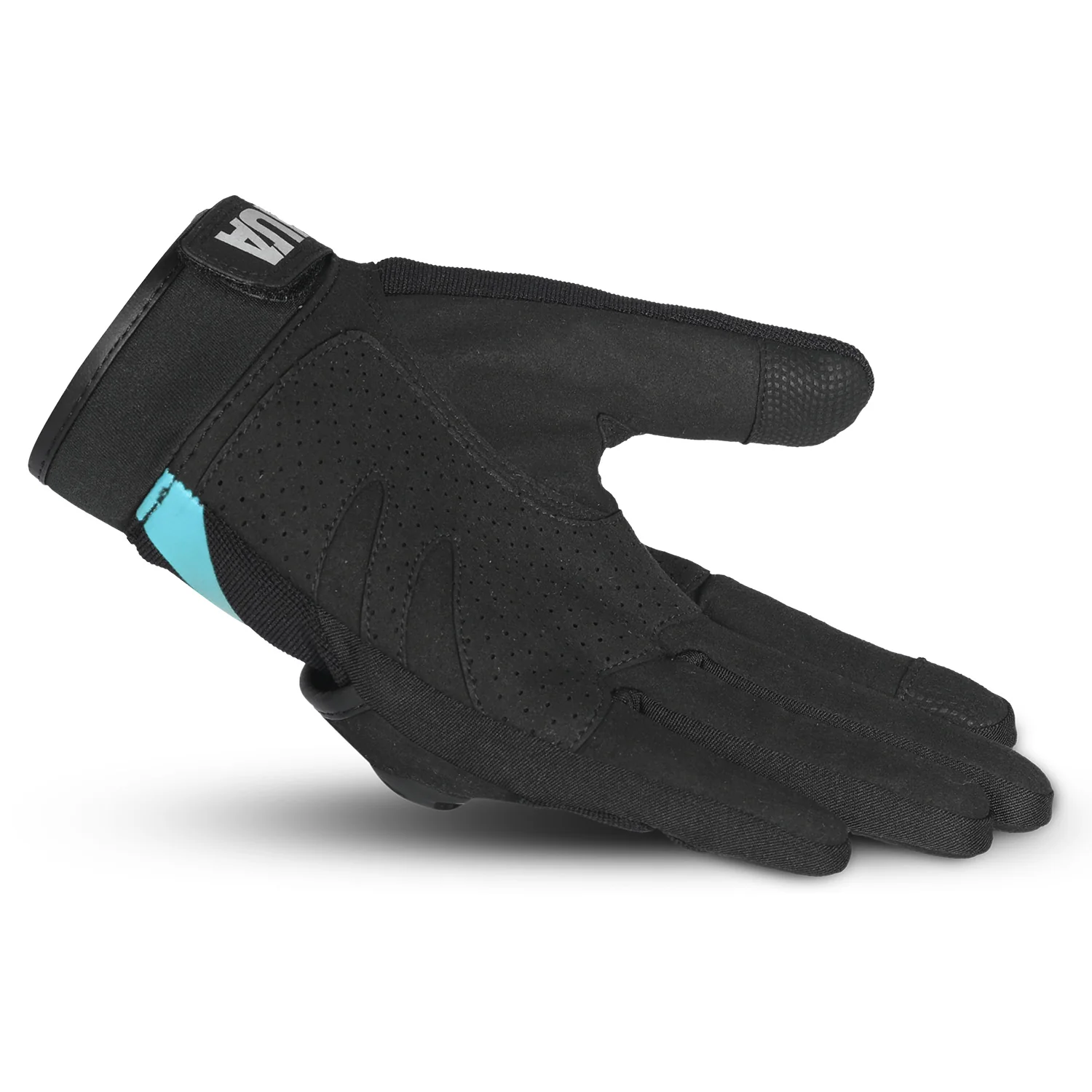 SHUA SHOT GUANTE DE MOTO TEXTILE LADY NEGRO TURQUESA - Image 2